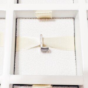 925 Sterling Silver Letter L Charm Bead Fits Pandora Charm Bracelets And Bangles